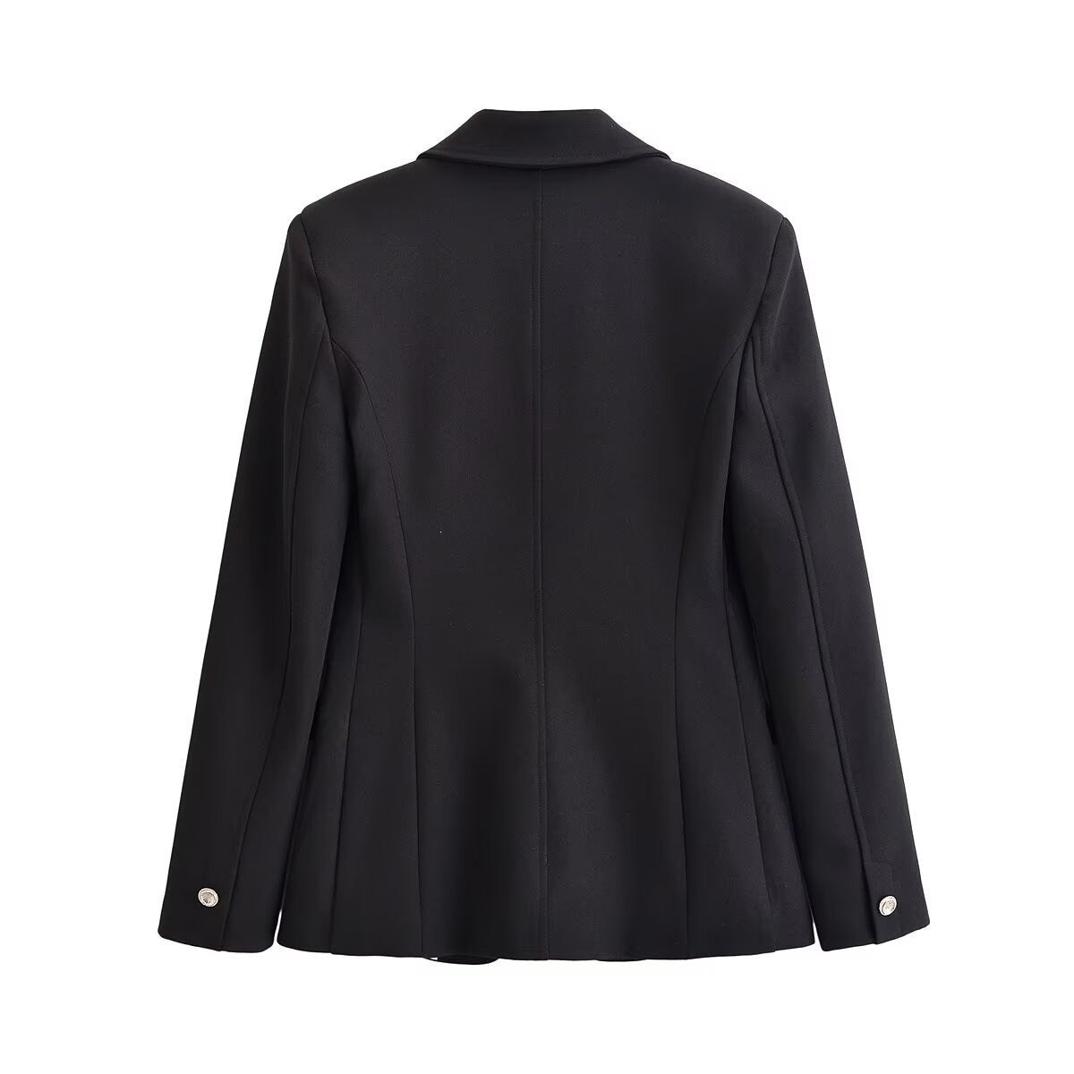 Women Tailored Single-Button Business Blazer with Patch Pockets Fashion Glam