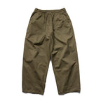 Men's Wide Relaxed Cargo Pants with Elastic Drawstring Waistband and Patch Pockets Fashion Glam