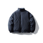 Unisex Boxy quilted transitional jacket with standing collar, elastic hem and zipper pockets Fashion Glam