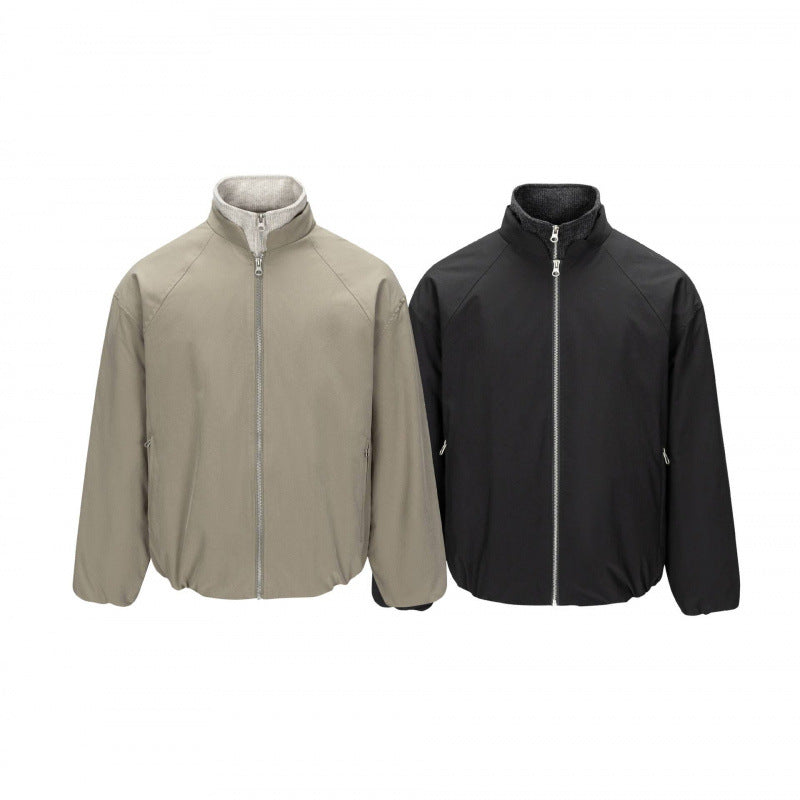 Men's ultralight tech blouson jacket with raglan sleeves, stand-up collar, and zip pockets Fashion Glam