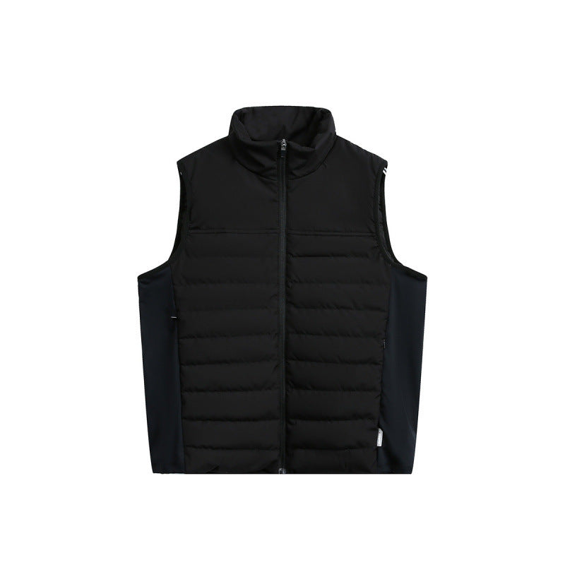 Men's lightweight padded functional vest with stand-up collar and stretch side inserts Fashion Glam