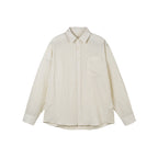 Men's Casual Long Sleeve Relaxed Fit Leisure Shirt made of Linen-Cotton Mix with Chest Pocket Fashion Glam