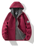 Women's Hooded Teddy Fleece Jacket with Full Zip, Elastic Cuffs and Slant Pockets Fashion Glam
