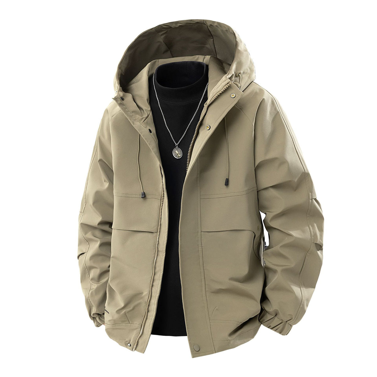 Men's Water-Repellent Urban Parka Jacket with Adjustable Hood and Multifunctional Pockets Fashion Glam
