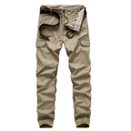 Men's cargo jogger pants with elastic waistband, knee inserts, and multifunctional pockets Fashion Glam