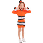 Ladies' animal costume in clownfish design with hood and colorful accents Fashion Glam