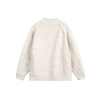 Unisex Knit Zip Jacket with Stand-up Collar, Raglan Sleeves and Ribbed Cuffs Fashion Glam