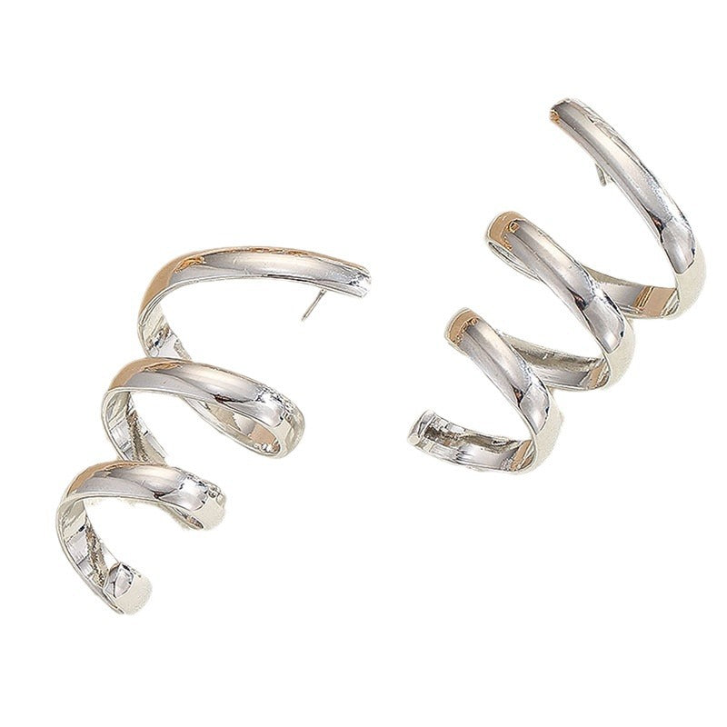 Women's Hanging Earrings with Elegant, Curved Design Fashion Glam