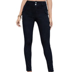 Women High-Waist Skinny Jeans with side cargo pockets and figure-shaping stretch Fashion Glam