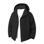Men's Lightweight Softshell Hooded Jacket with Adjustable Hood and Wind- and Water-Repellent Membrane Fashion Glam