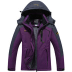 Men's three-layer thermo trekking jacket with removable hood and high-pile fleece lining Fashion Glam