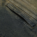 Unisex Oversized Jeans Jacket with Vintage-Washed Effect and Chest Pockets Fashion Glam