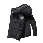 Men's Insulated Field Parka with Hood, Multiple Utility Pockets and Windproof Shell Fashion Glam