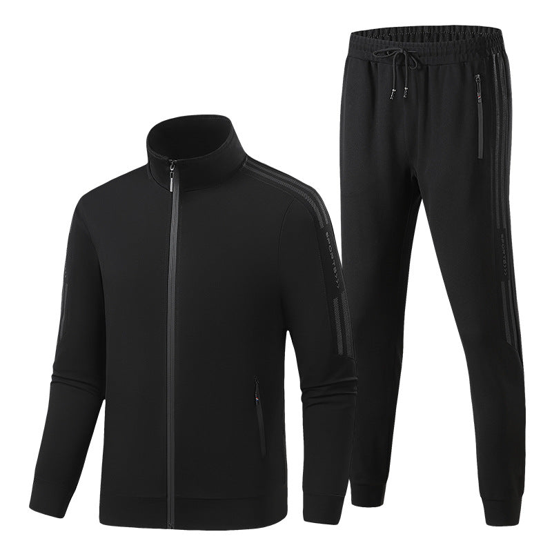 Men's functional training suit set with zip jacket and elastic jogging pants Fashion Glam