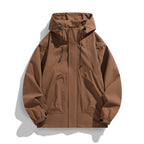 Unisex Lightweight Waterproof Utility Hoodie Jacket with Adjustable Cuffs and Large Pockets Fashion Glam
