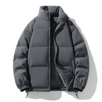 Men's Padded Puffer Jacket with High Stand Collar, Windproof Outer Layer and Adjustable Drawstring Hem Fashion Glam