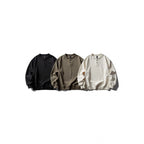 Unisex Waffle Knit Henley Sweatshirt in Oversize Cut with Button Placket Fashion Glam