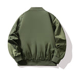 Men's Technical Bomber Jacket in Flight Style with Contrasting Lining Fashion Glam