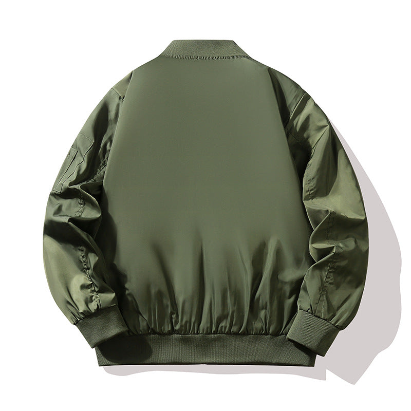Men's Technical Bomber Jacket in Flight Style with Contrasting Lining Fashion Glam
