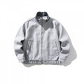 Unisex Boxy-Wool Blend Jacket with Stand-Up Collar and Elastic Hem Fashion Glam