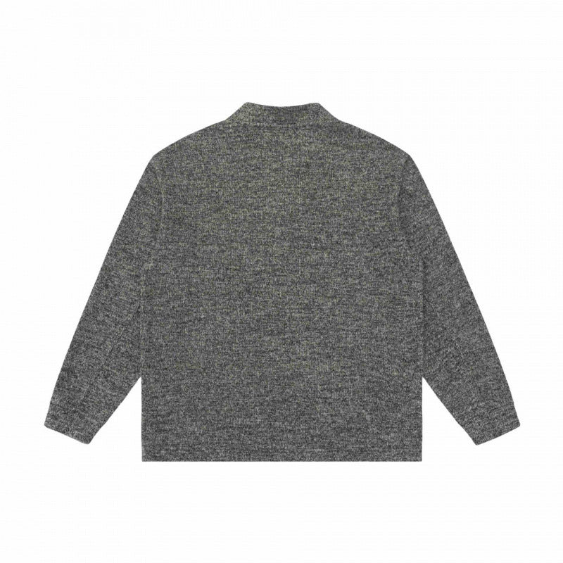 Unisex fine structure Henley knit pullover with raglan sleeves and relaxed fit Fashion Glam