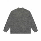 Unisex fine structure Henley knit pullover with raglan sleeves and relaxed fit Fashion Glam
