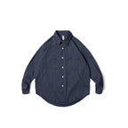 Unisex Oversize-checkered Shirt with rounded hem and appliquéd chest pockets Fashion Glam