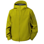 Men's wind and water-repellent softshell jacket with hood and tactical pockets Fashion Glam