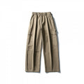Men's Loose Utility Cargo Pants with Elastic Waistband and Patch Pockets Fashion Glam