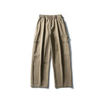 Men's Loose Utility Cargo Pants with Elastic Waistband and Patch Pockets Fashion Glam