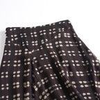 Women's flowing maxi skirt made of chiffon with geometric all-over print and high waist Fashion Glam