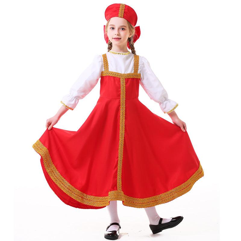 Girls Fairy Tale Costume with Golden Hem Fashion Glam