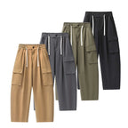 Unisex Baggy Cargo Pants with elastic waistband, drawstring and large flap pockets Fashion Glam
