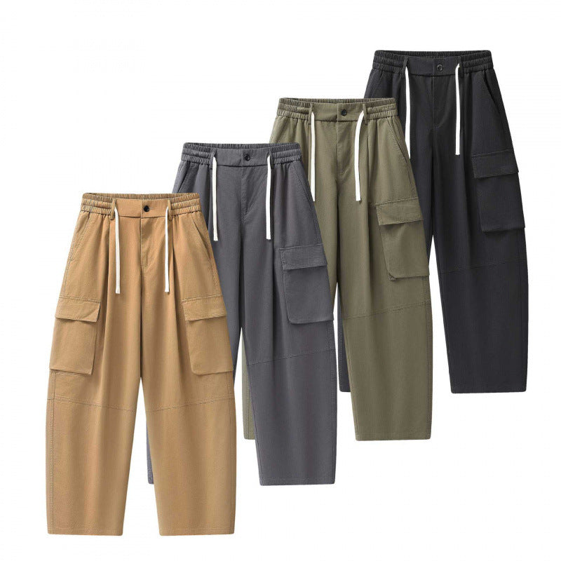 Unisex Baggy Cargo Pants with elastic waistband, drawstring and large flap pockets Fashion Glam