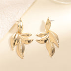 Women’s earrings with elegant leaf design Fashion Glam