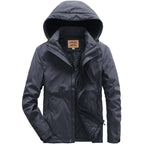 Men's water-repellent padded thermal jacket with adjustable hood and windproof membrane Fashion Glam