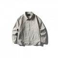 Men's Lightweight Boxy Zip Jacket with Shirt Collar and Angled Side Pockets Fashion Glam