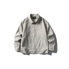 Men's Lightweight Boxy Zip Jacket with Shirt Collar and Angled Side Pockets Fashion Glam