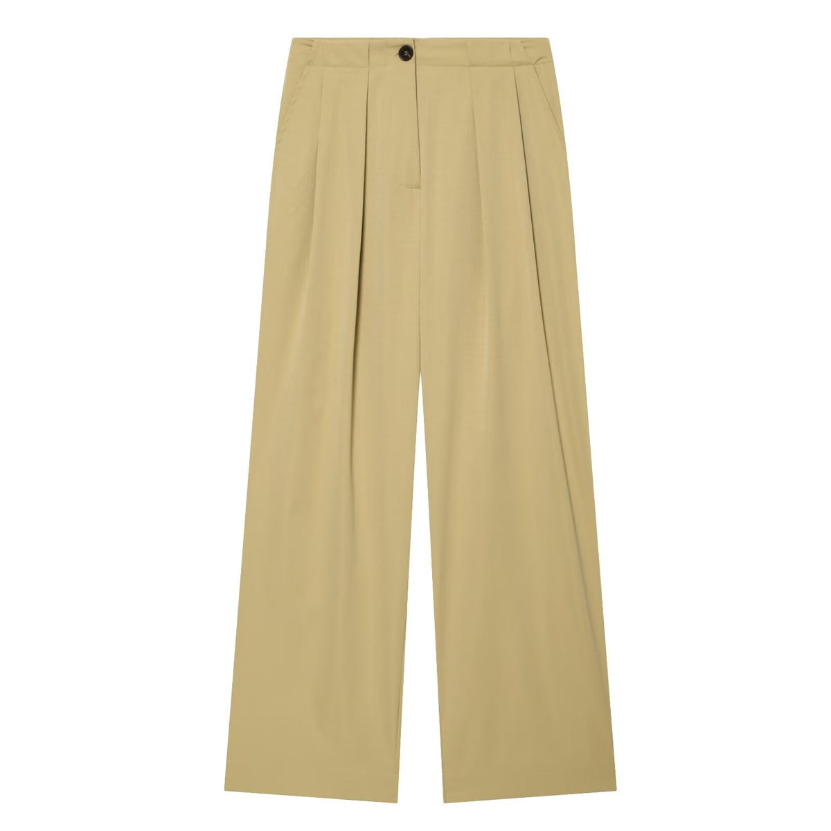 Women wide high-waisted pleated trousers with wide leg Fashion Glam