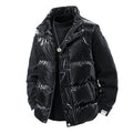 Men's Shiny Quilted Stand Collar Vest with Thermal Filling Fashion Glam