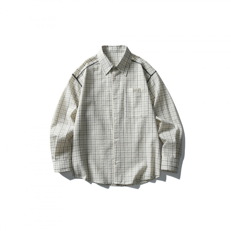Unisex Oversized Shirt Jacket in Checkered Design with Chest Pocket Fashion Glam