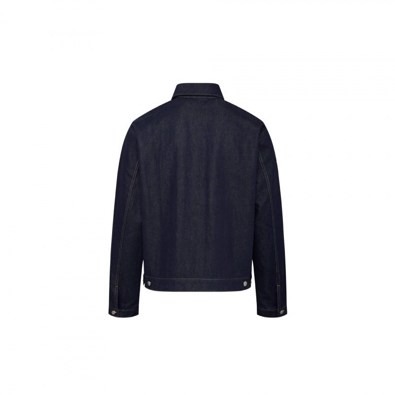 Unisex Timeless Boxy Denim Jacket in Worker Look with Flap Pockets and Metal Button Placket Fashion Glam
