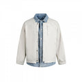 Men's layering jacket with suede look and integrated denim lining Fashion Glam
