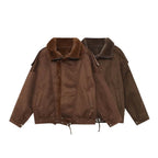 Women's Oversized Aviator Jacket with Teddy Lining, Stand Collar and Waist Belt Fashion Glam