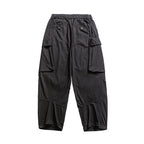 Men's Baggy Cargo Pants with Elastic Waistband, Drawstring, and Reinforced Knee Areas Fashion Glam