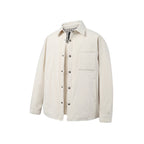 Unisex Boxy padded shirt jacket with snap buttons, chest pocket and thermal lining Fashion Glam