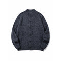 Unisex Boxy-Mohair-Mix-Cardigan with half-high collar and continuous button placket Fashion Glam