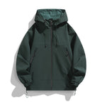 Men's Technical Wind and Water Repellent Hooded Jacket with Adjustable Hem Fashion Glam