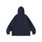 Unisex Oversize Hoodie with checkered lined hood and snap button placket Fashion Glam