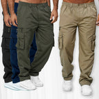 Men's cargo pants with elastic waistband and multifunctional pockets Fashion Glam